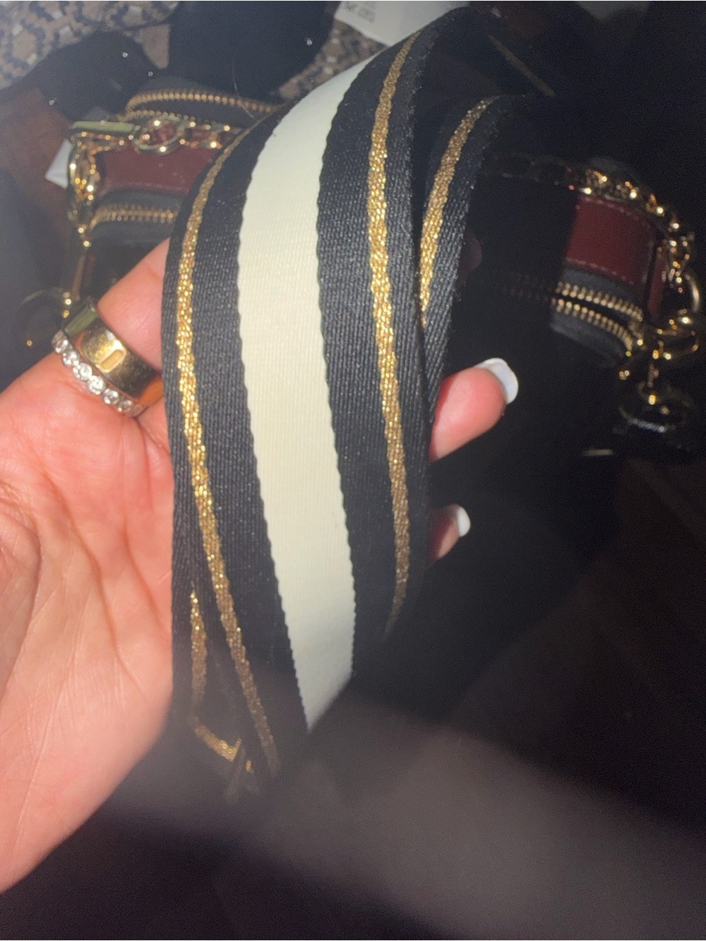 Marc Jacobs Black Snapshot Double Zip Crossbody with Gold Chain - Picture 8 of 8
